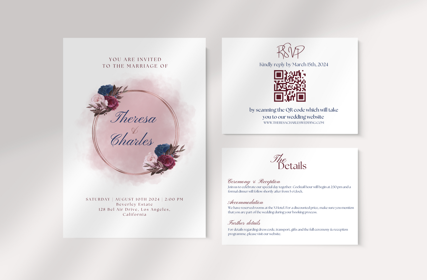 Luxury Wedding Stationery Bundle - The Blush Collection