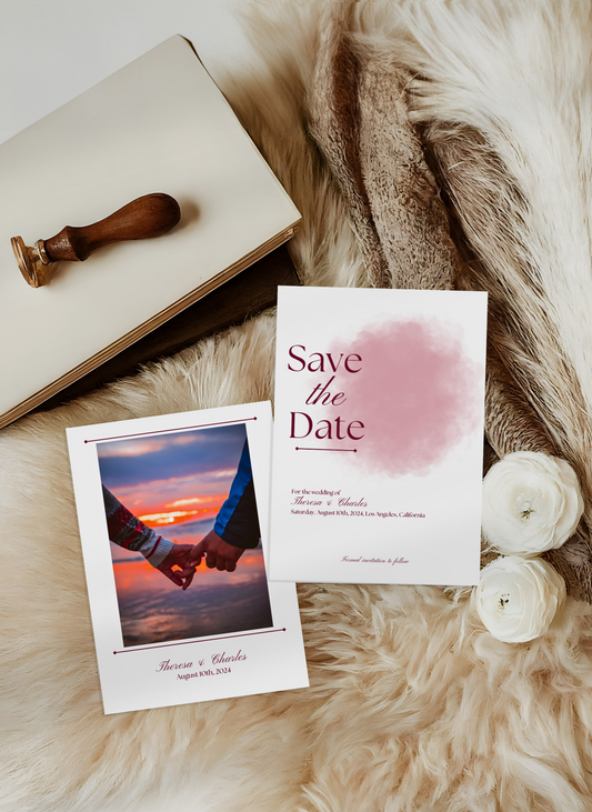 Luxury Save the Date Cards - The Blush Collection