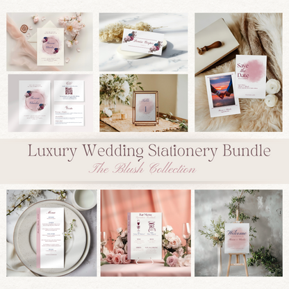 Luxury Wedding Stationery Bundle - The Blush Collection